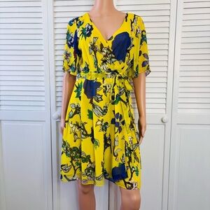 DIANE VON FURSTENBERG Katina Dress in Hillier Chrome Yellow Size 10